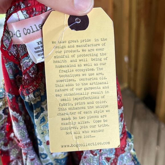 BOG Collective Colorful Printed Sleeveless Mini Dress Size XS. NEW - Picture 8 of 10